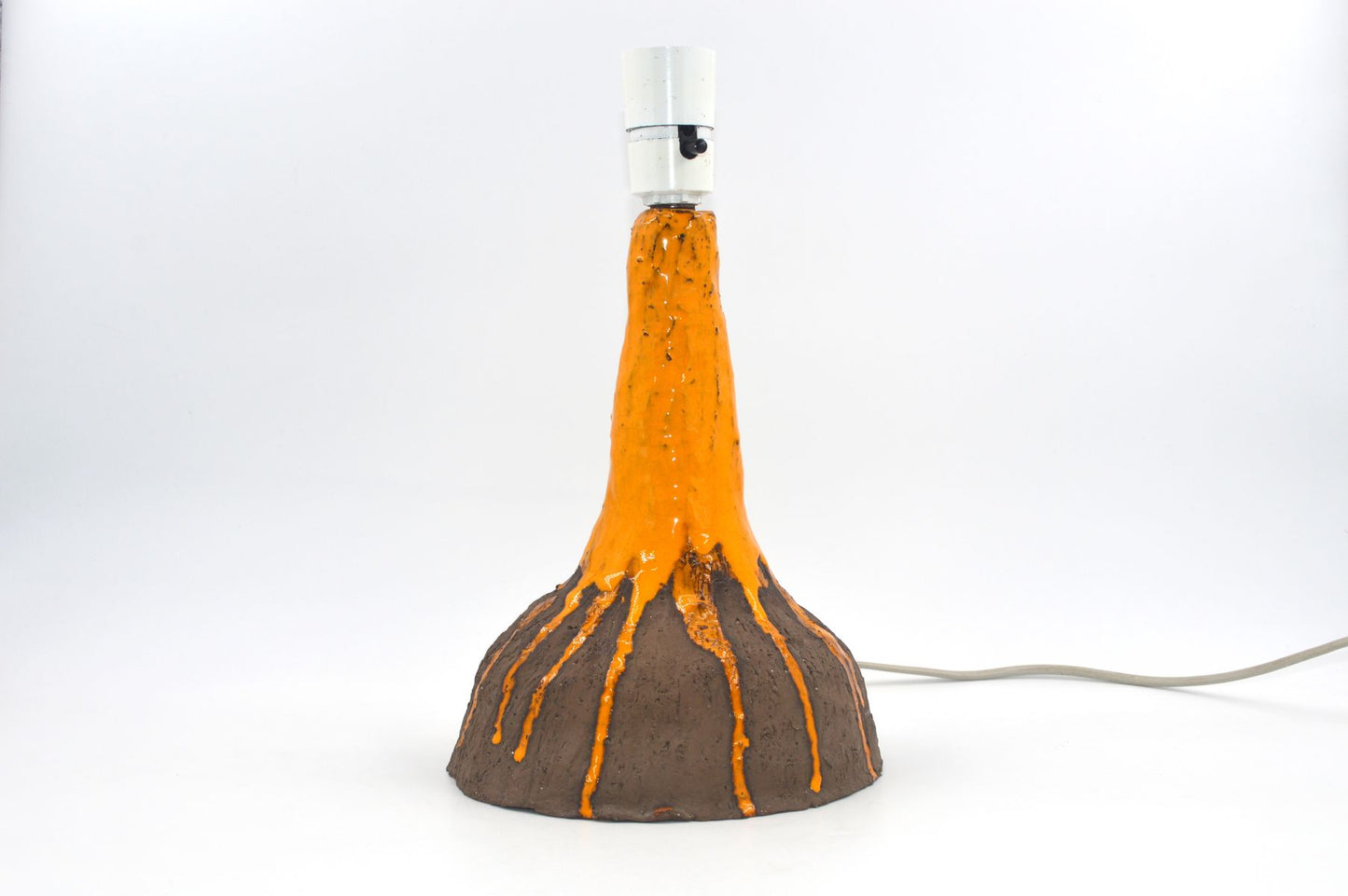 1970s Pop-Art Tisch Lampe Studiokeramik T.F. Denmark 1977 Fat-Lava Danish Design