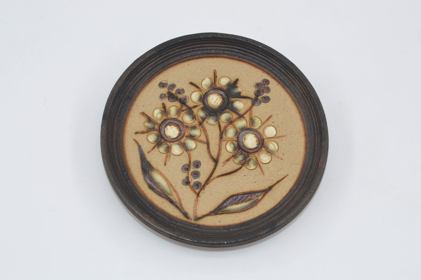 Jette Hellerøe Wall Plate 1970s Studio Ceramics Danish Design