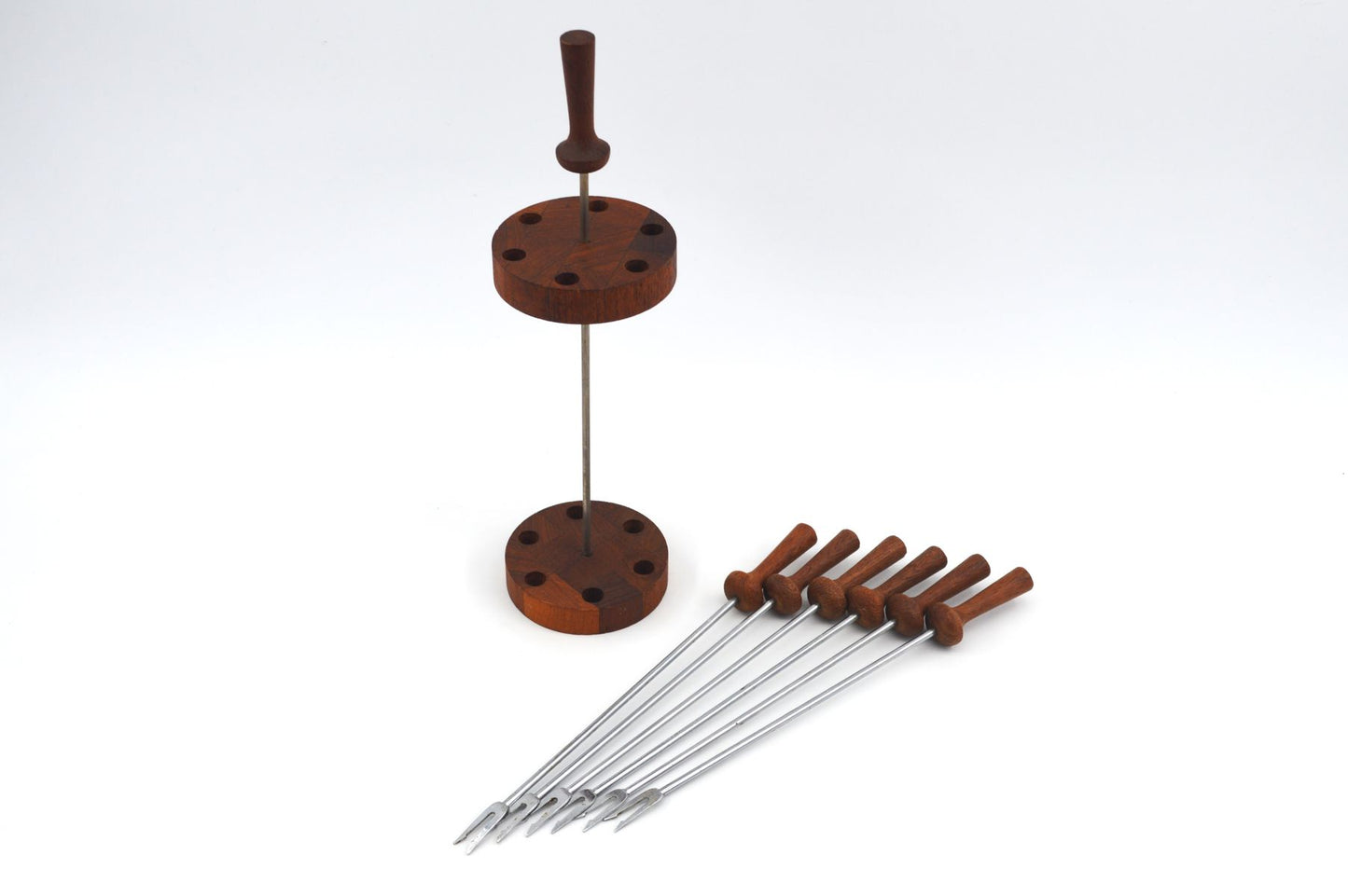 Mid-century teak fondue cutlery 1960s Danish design