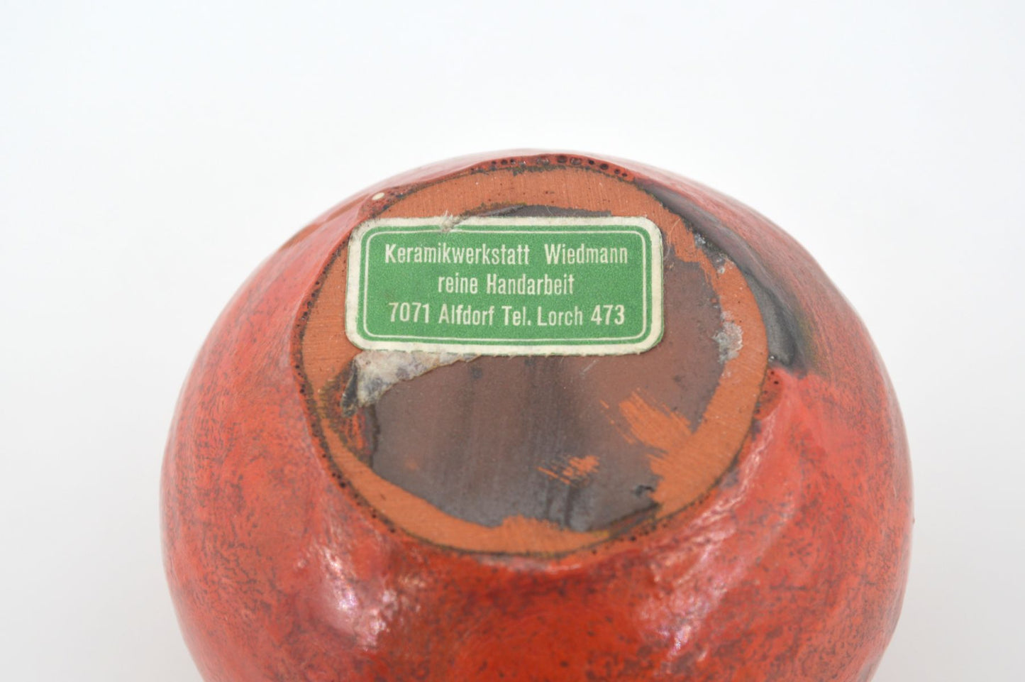 Vintage WGP Wiedmann Keramik Vase 1970er Jahre Fat-Lava Design Popart