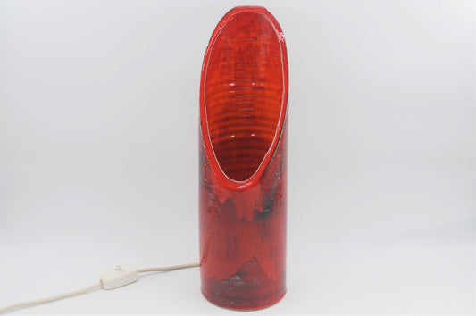 Vintage Unikat: Pop-Art Keramik Tischlampe 1970s Space Age Design Fat-Lava