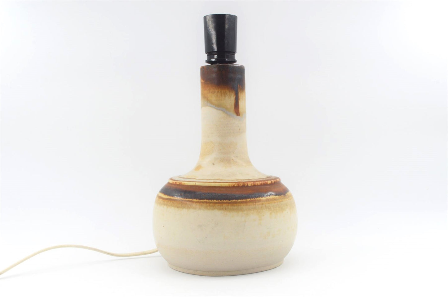 Axella Stentøj Denmark Stoneware Fat-Lava Tischlampe 1970s Aksel Larsen Danish Design