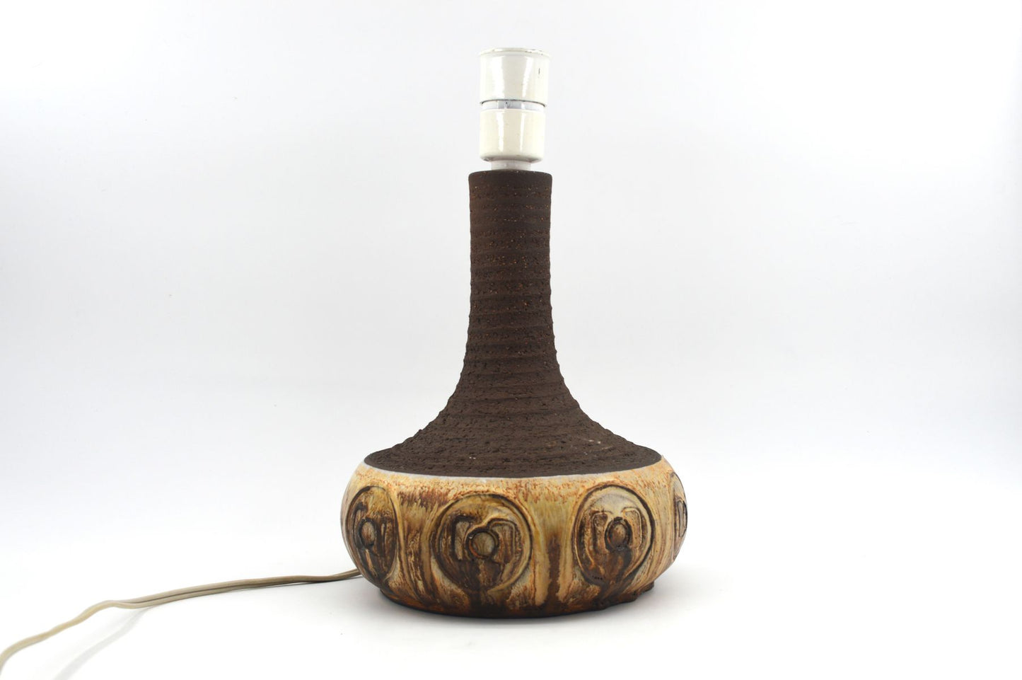 Unique Demstrup ceramic lamp Ib Oluf Hansen 1970s brutalist Danish design