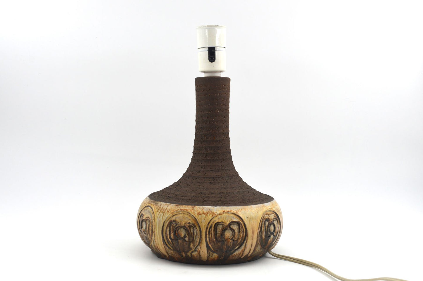 Unique Demstrup ceramic lamp Ib Oluf Hansen 1970s brutalist Danish design