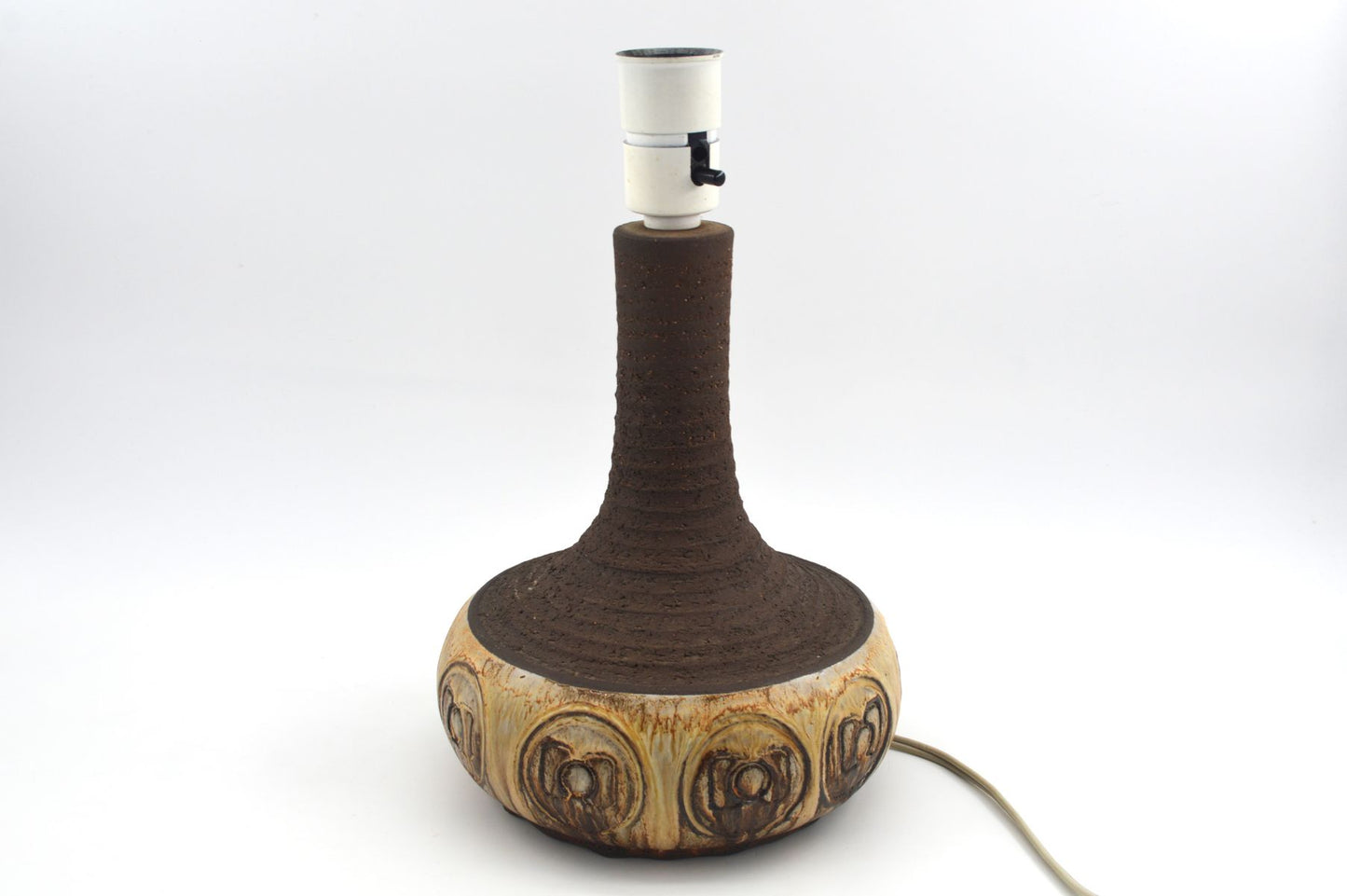 Unique Demstrup ceramic lamp Ib Oluf Hansen 1970s brutalist Danish design