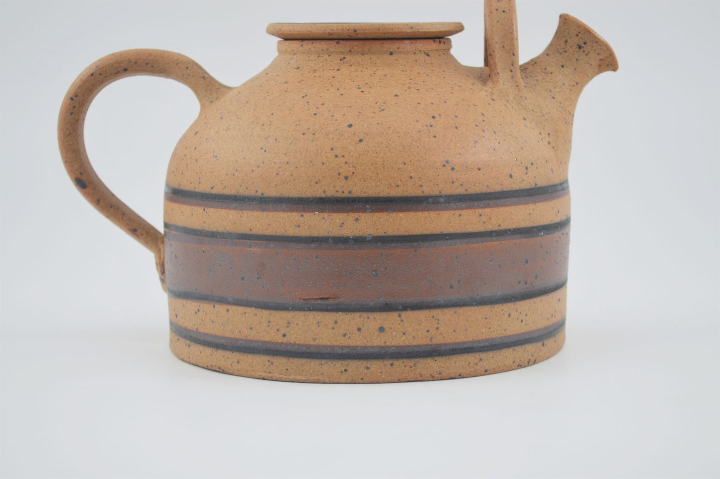 Jesper Packness Ceramic Teapot 1970s Danish Design Studio Ceramics Memphis Style