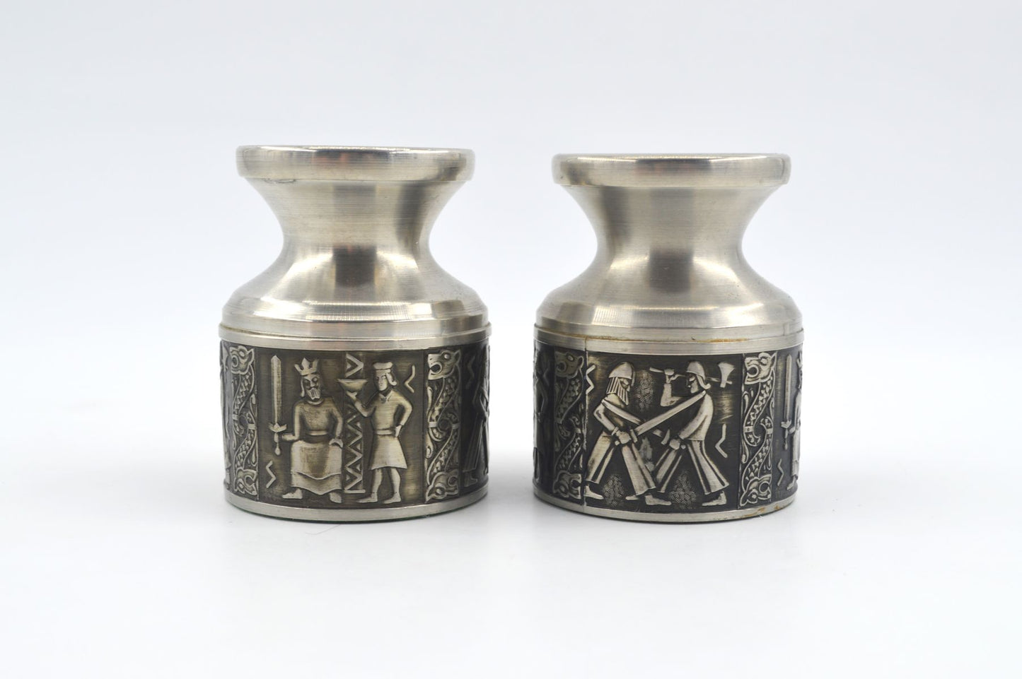 Mid-Century Viking Design Norsk Tinn Pewter Pewter Candle Holder