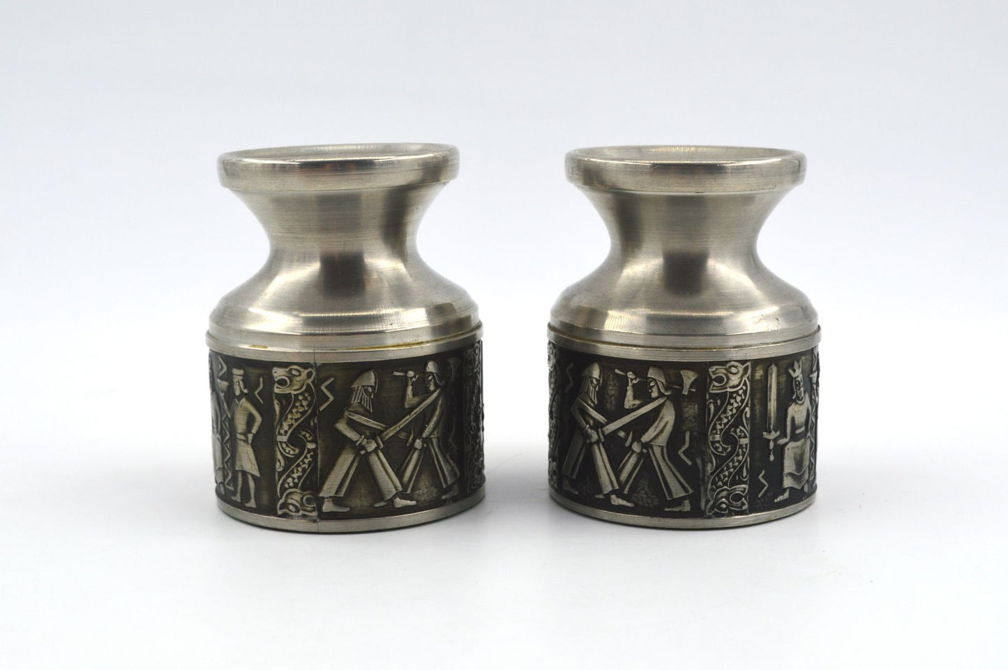 Mid-Century Viking Design Norsk Tinn Pewter Pewter Candle Holder