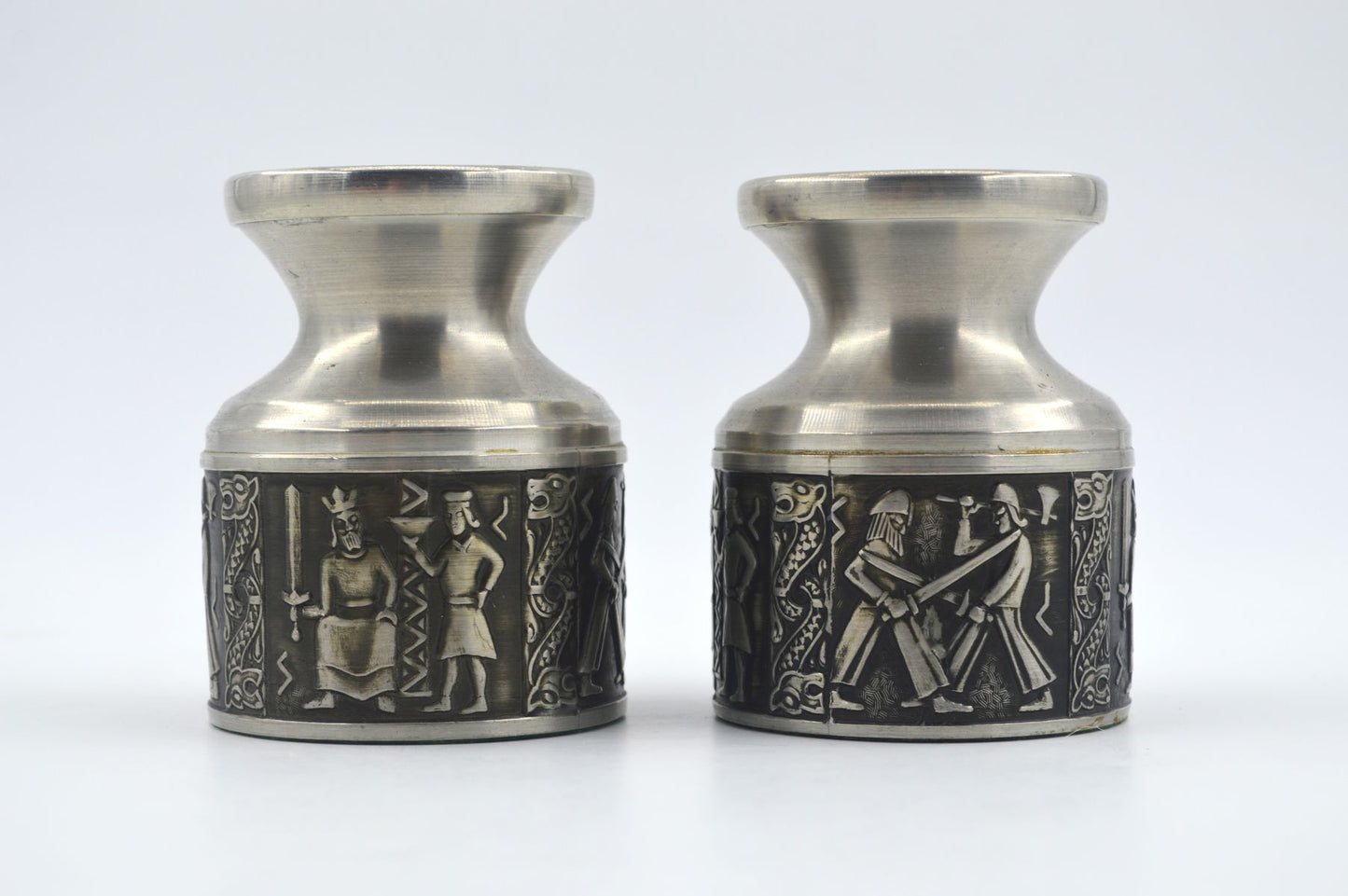 Mid-Century Viking Design Norsk Tinn Pewter Pewter Candle Holder