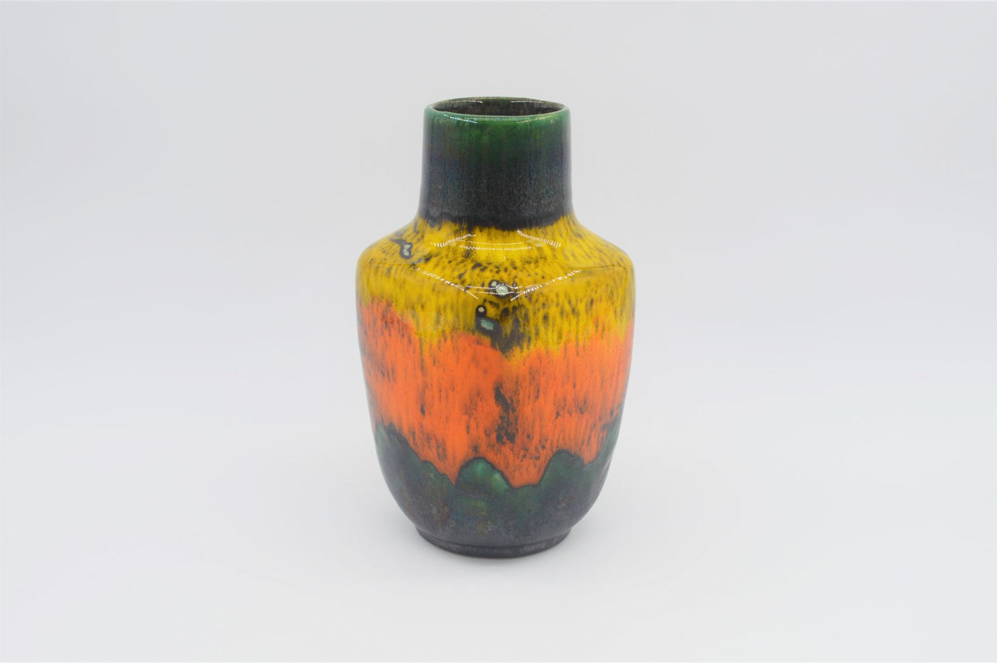 WGP Scheurich Keramikvase Walter Gerhards Design 520/21 1970s Fat Lava/ Popart