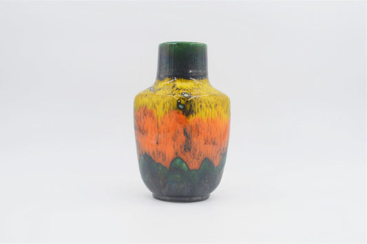 WGP Scheurich Keramikvase Walter Gerhards Design 520/21 1970s Fat Lava/ Popart