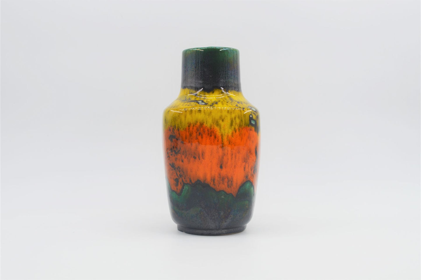 WGP Scheurich Keramikvase Walter Gerhards Design 520/21 1970s Fat Lava/ Popart