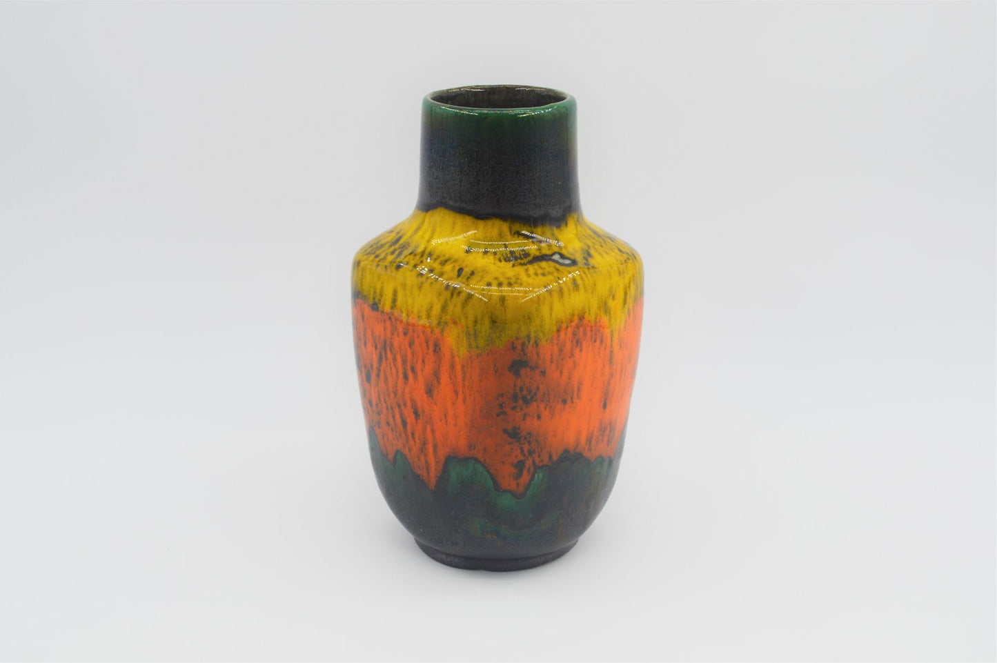 WGP Scheurich Keramikvase Walter Gerhards Design 520/21 1970s Fat Lava/ Popart