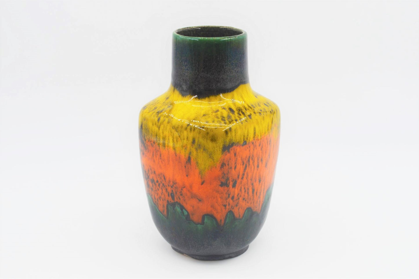 WGP Scheurich Keramikvase Walter Gerhards Design 520/21 1970s Fat Lava/ Popart