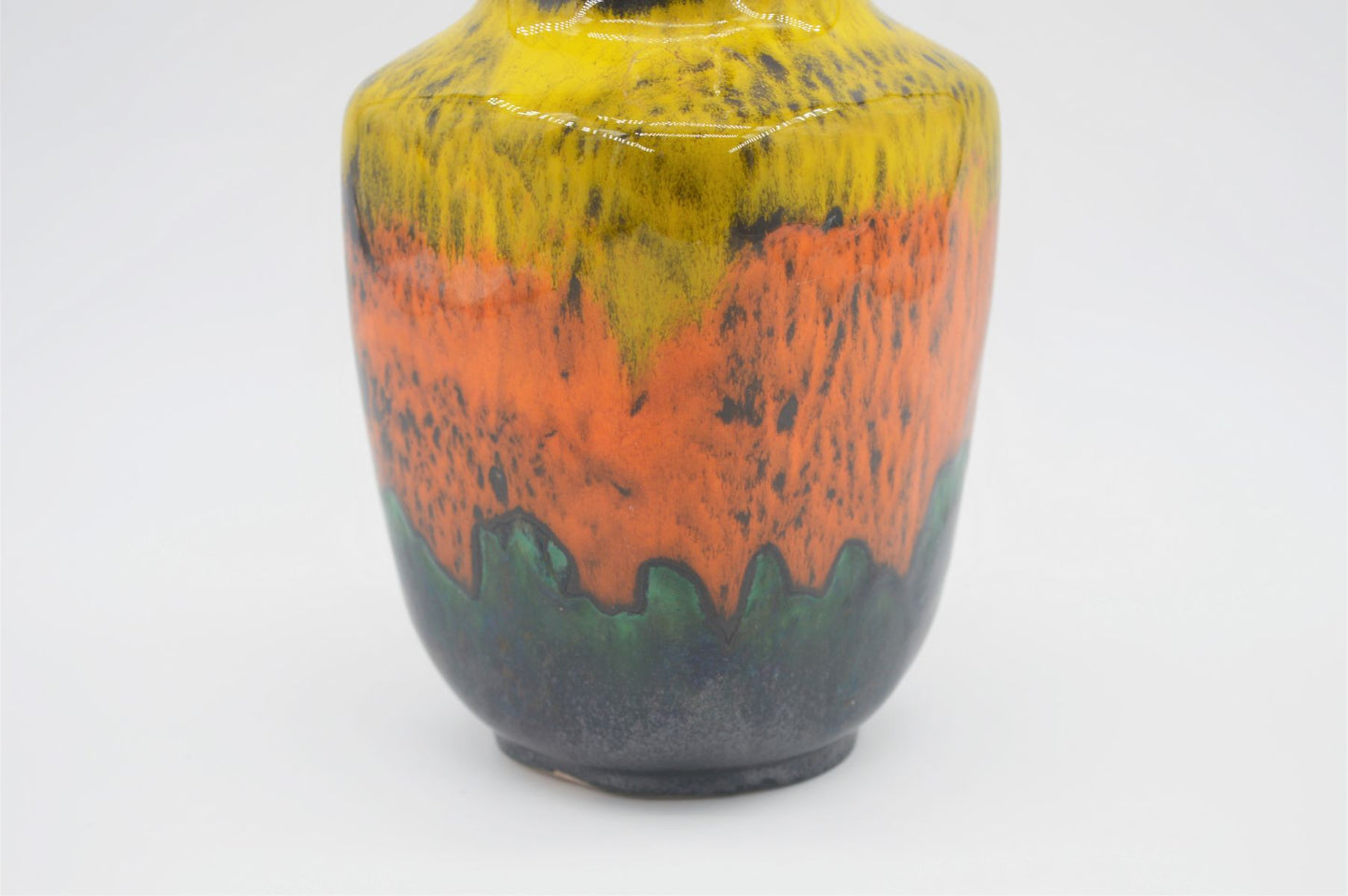 WGP Scheurich Keramikvase Walter Gerhards Design 520/21 1970s Fat Lava/ Popart