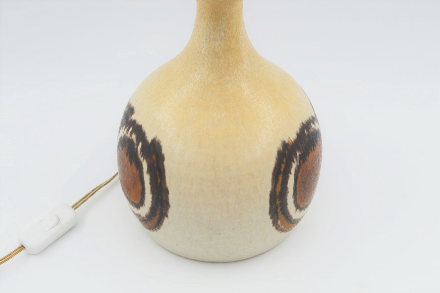 Unique Bente Jessen studio ceramic table lamp 1960s Danish Modern Design