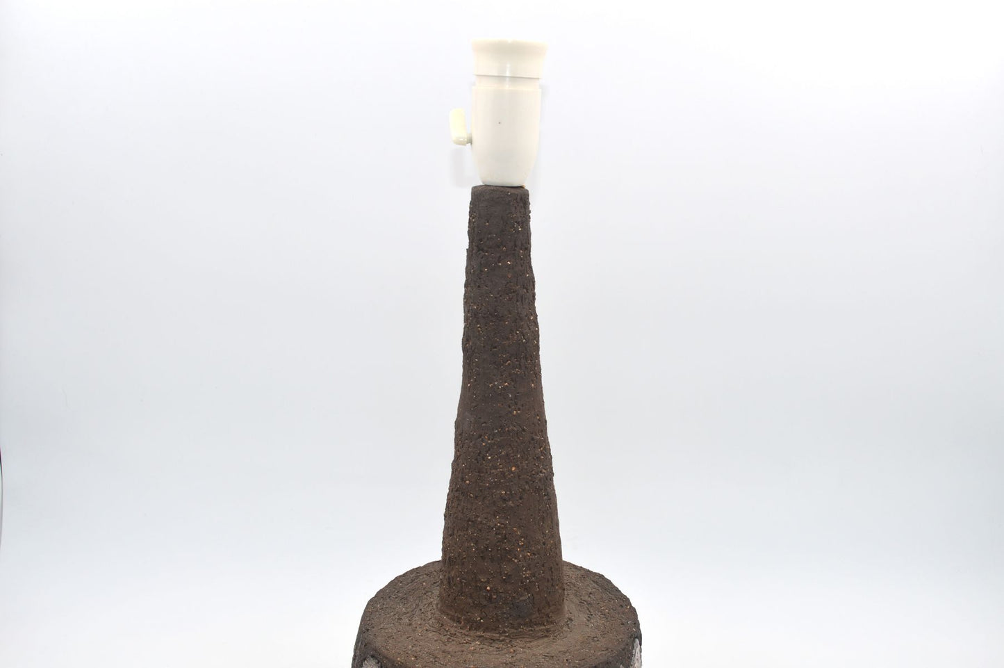 Stor brutalistisk bordlampe 1970'erne GP Ceramics Denmark