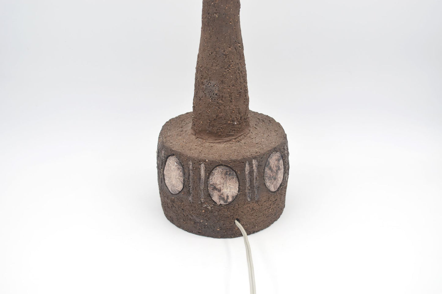 Stor brutalistisk bordlampe 1970'erne GP Ceramics Denmark