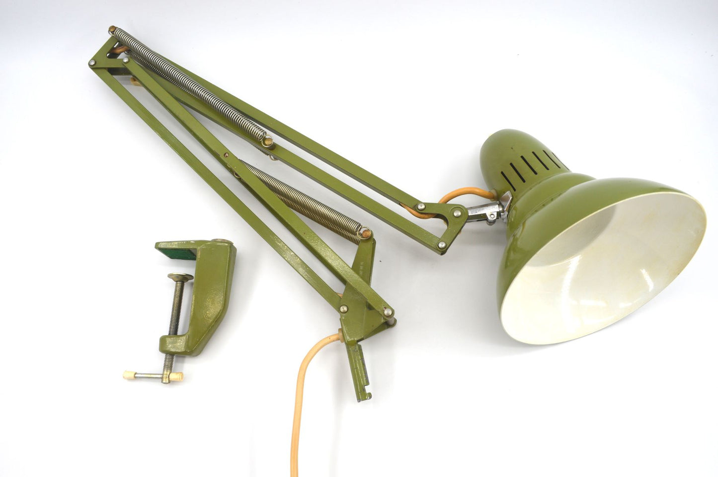 Mid-century Waso Ledu 1960s design architect lamp Articulated arm lamp Sweden