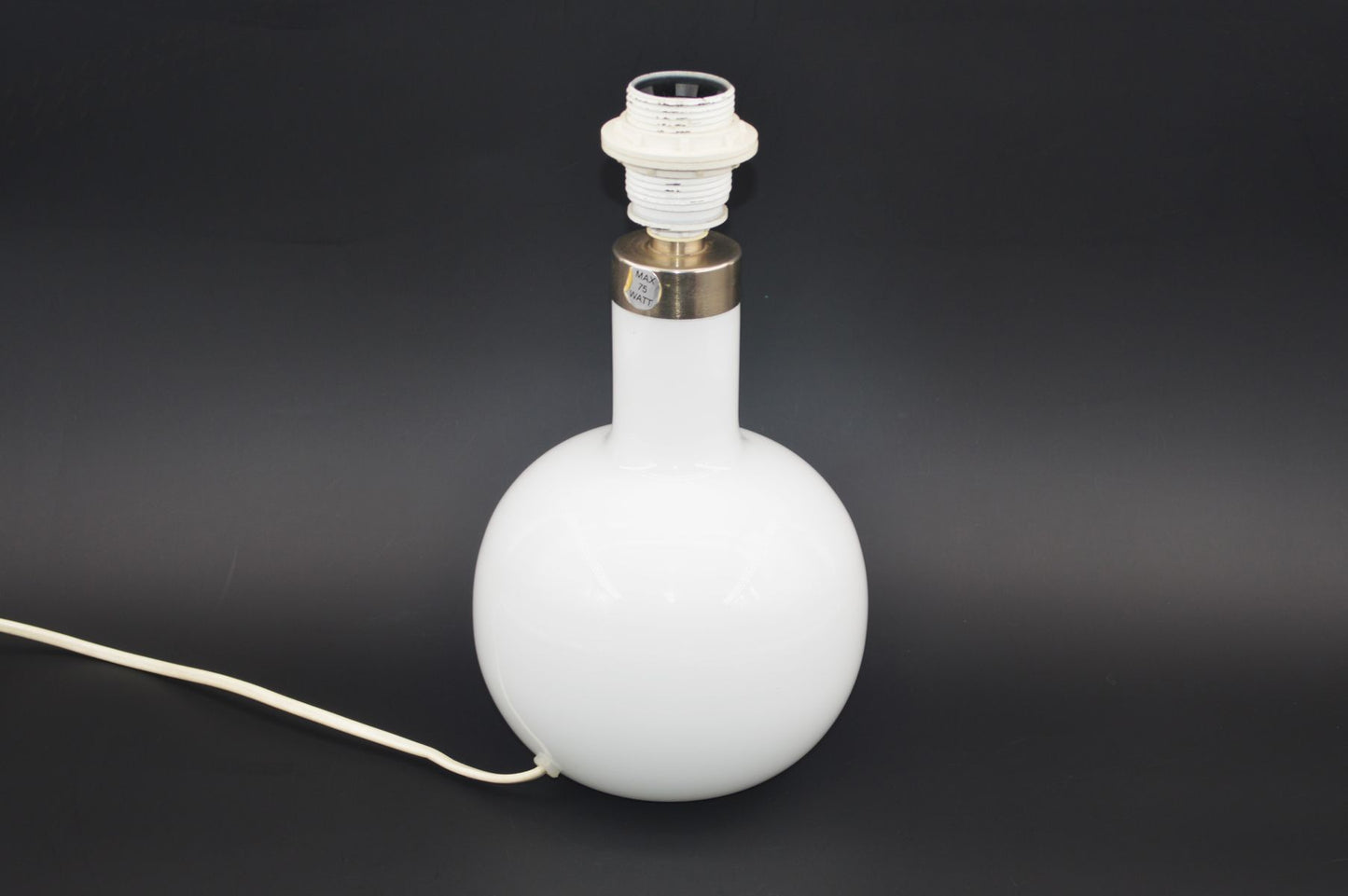 Mid-Century Holmegaard Boule Opaline Glass Lamp Michael Bang Design