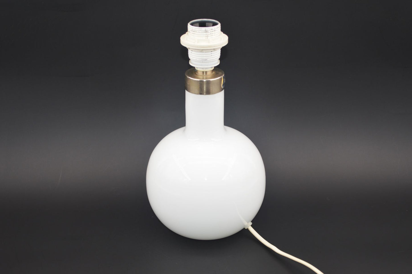 Mid-Century Holmegaard Boule Opaline Glass Lamp Michael Bang Design