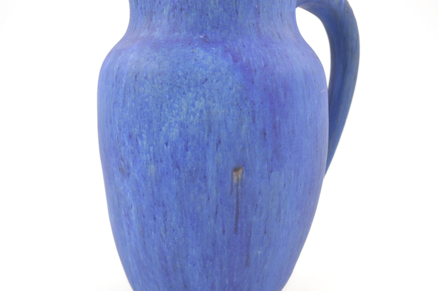 Mid-Century Unikat Hans Berber-Credner Studiokeramik Vase 1960s Blue Fat-Lava Design