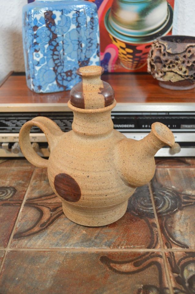 Teapot 1970s Danish Design Brutalist Studio Pottery Denmark