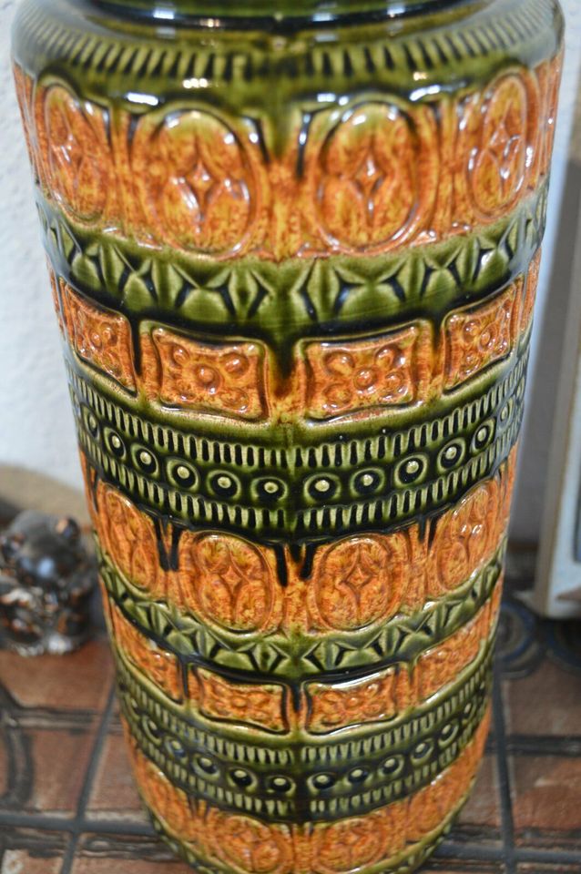 Scheurich Keramikvase Nummer 289-41 1970er Jahre Fat-Lava Popart Design