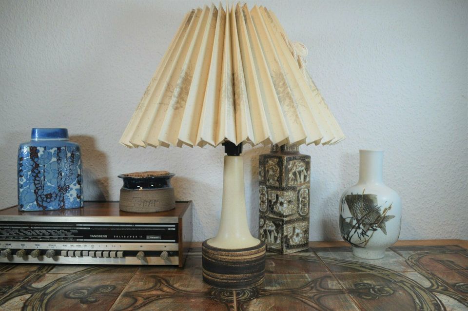 Okela Stoneware Denmark Table Lamp Art Ceramics 1960s Danish Modern Design