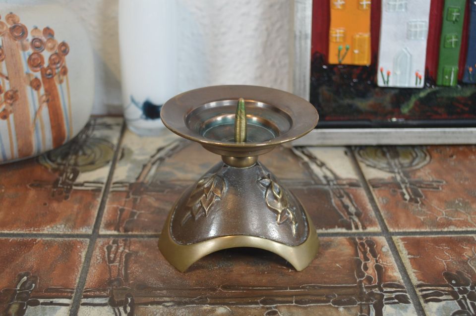 Mid-Century Aedel Malm Danmark Bronze Lysestage 1960'erne Dansk Design