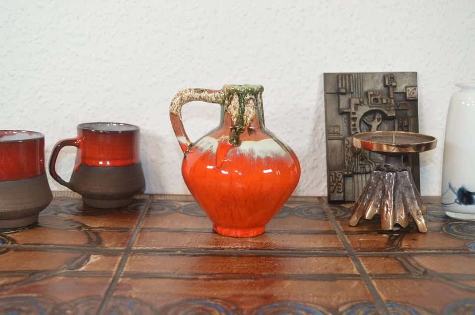 Vintage 1960s Red Lava offers Pottery