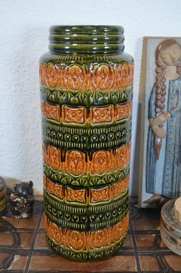 Scheurich Keramikvase Nummer 289-41 1970er Jahre Fat-Lava Popart Design