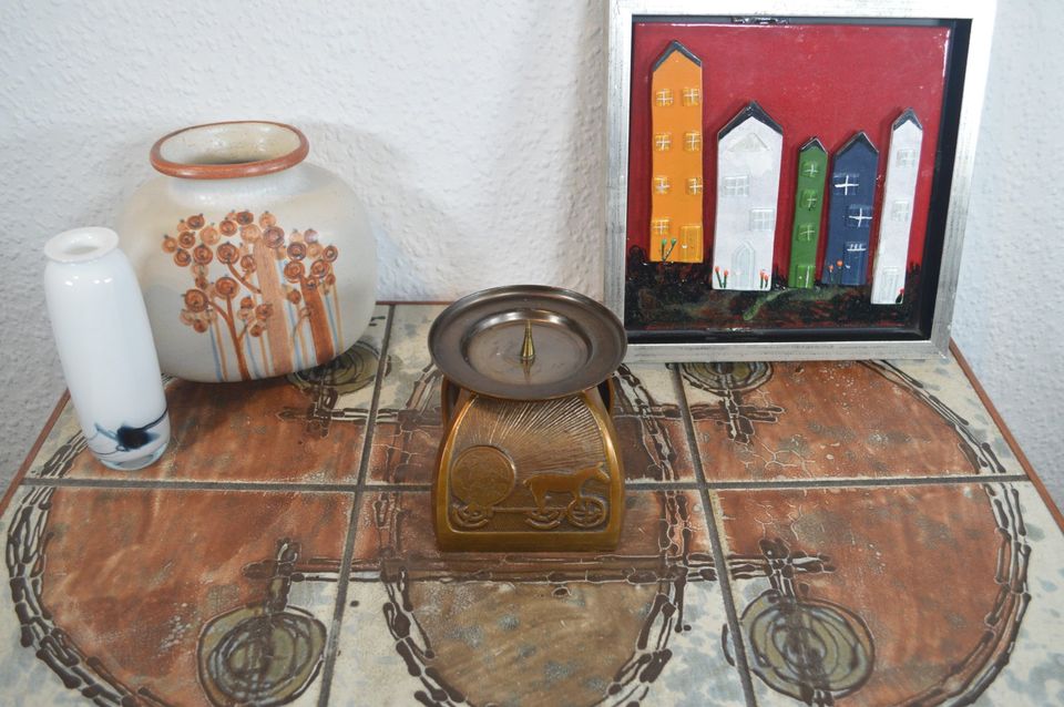 Vintage Aedel Malm Danmark Bronze Lysestage 1960'erne Dansk Design