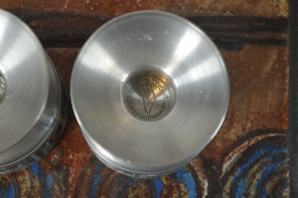 Mid-Century Groenlandica Norge Tinn Pewter 1960'erne tin lysestage