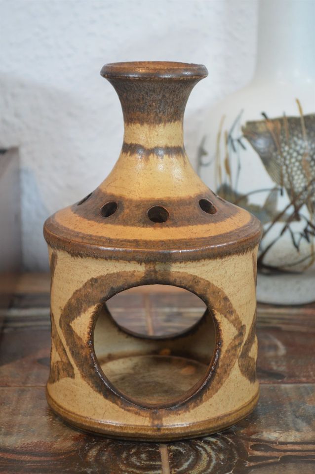 Mid-Century Axella Candle Holder Studio Ceramic 70s Danish Design