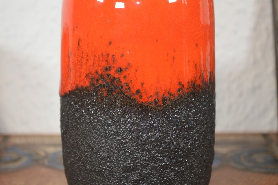 Scheurich Keramik Vase 237-15 1960s Pop-Art Design Fat-Lava Glasur