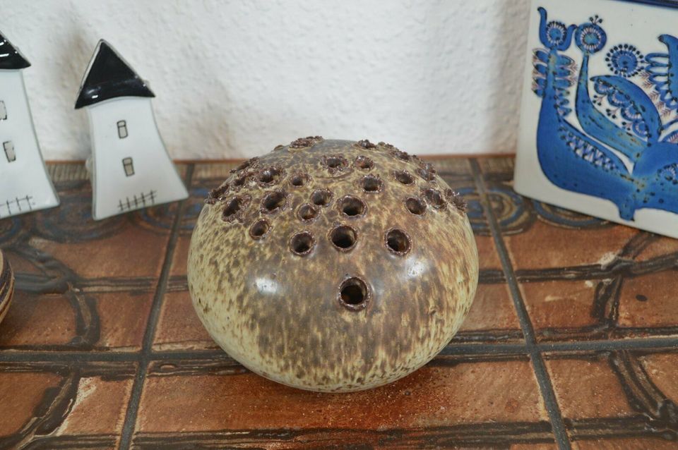 Modern Aage Würtz 1970s Danish Design Studio Ceramic Multi-Flower Vase Denmark