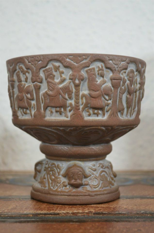 Michael Andersen Bornholm ceramic bowl baptismal font 1960s Danish design