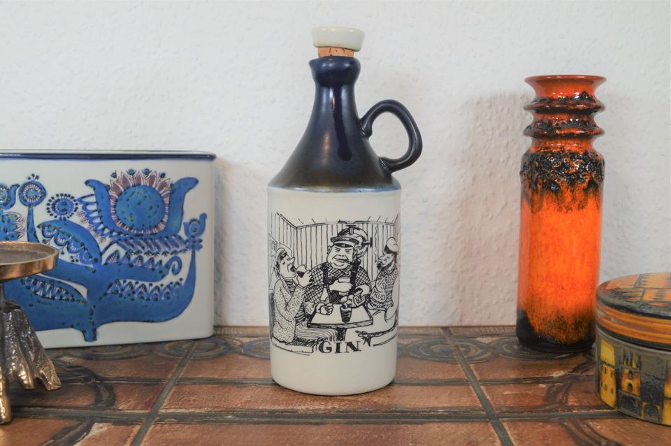 Mid-Century Aksini Stentoj Denmark Gin Bottle 1960s Danish Design