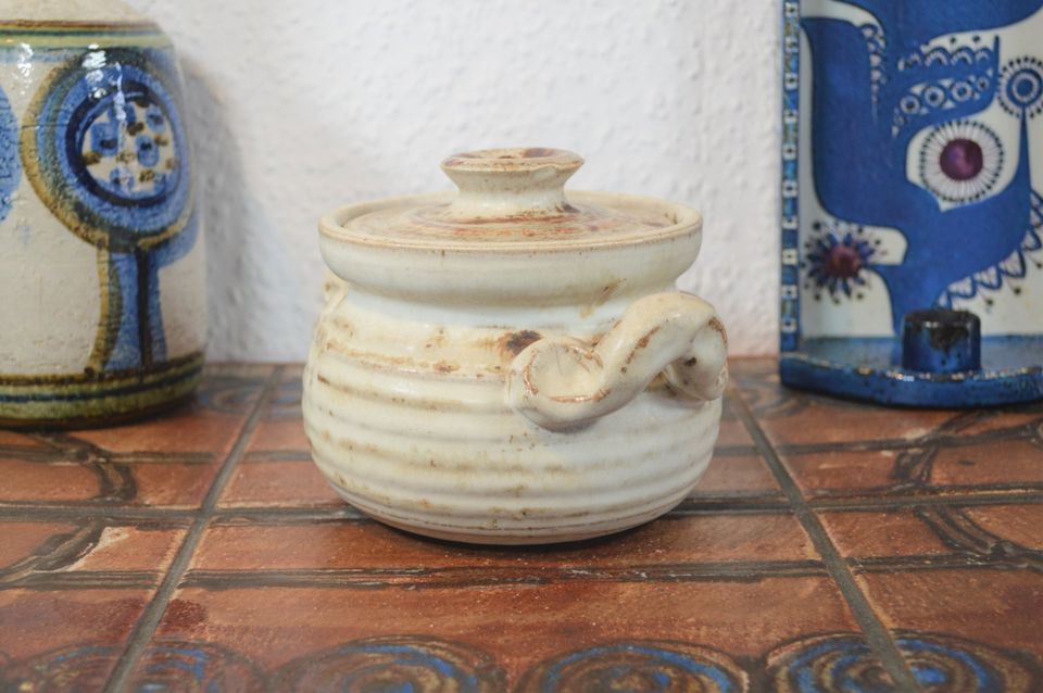 Pottestuen Frederikshavn ceramic sild pot 1970s Danish design