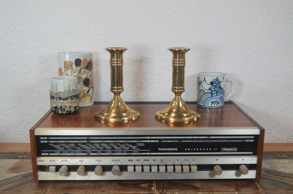 Mid-Century Aedel Malm Denmark Messing Kerzenhalter 1980s Danish Design