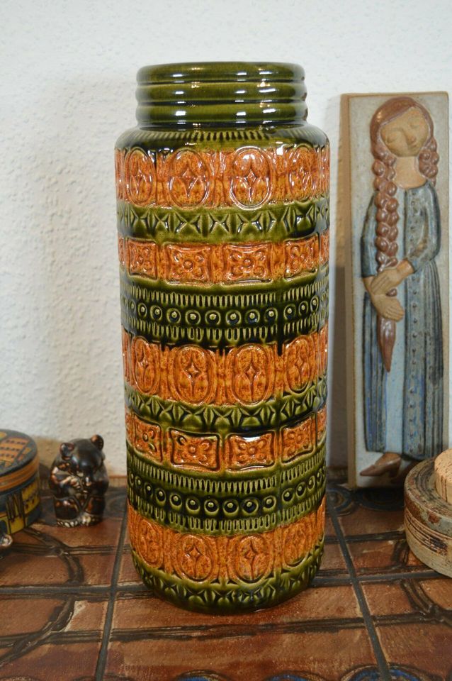 Scheurich Keramikvase Nummer 289-41 1970er Jahre Fat-Lava Popart Design