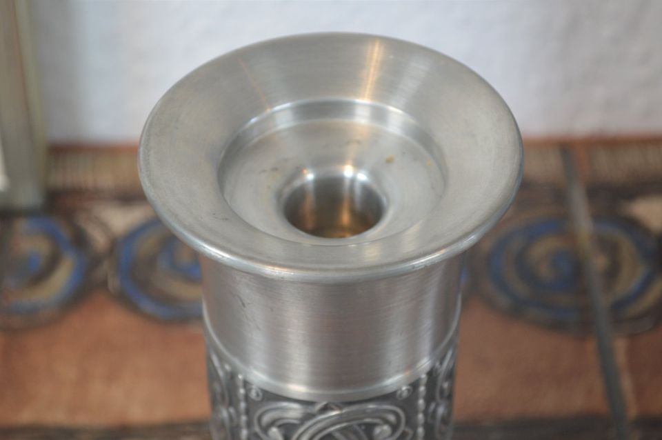 Mid-Century Groenlandica Norway Tinn Pewter 1960s Pewter Candle Holder