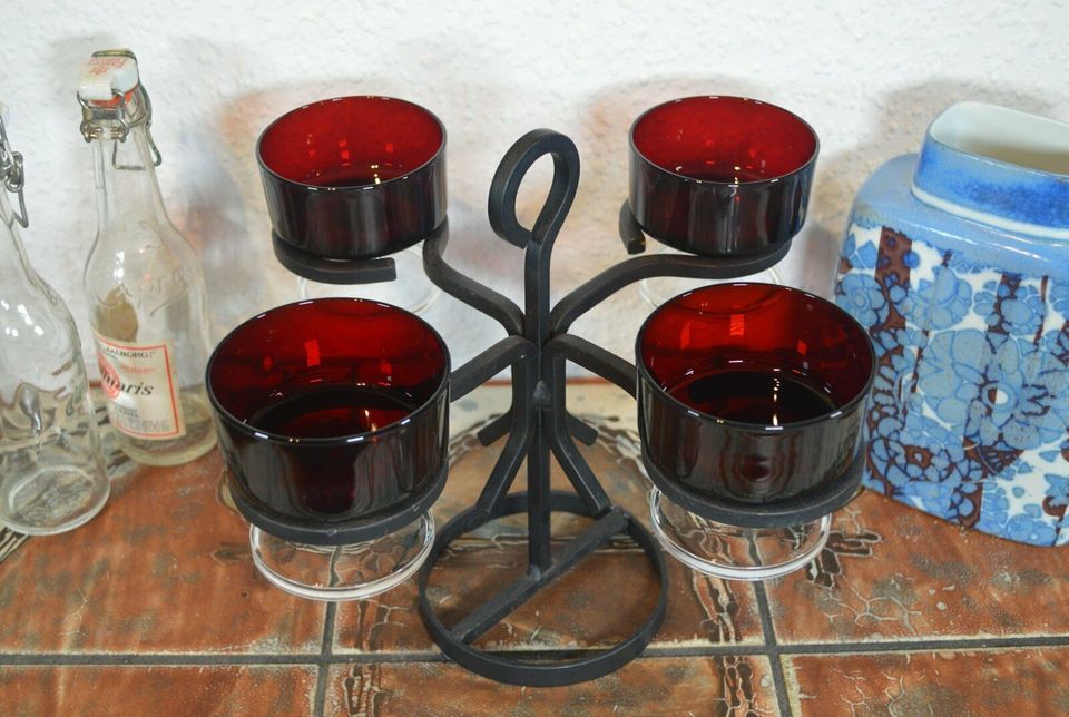 Modernist Metal Candle Holder Brutalist Design 1960 Danish Design