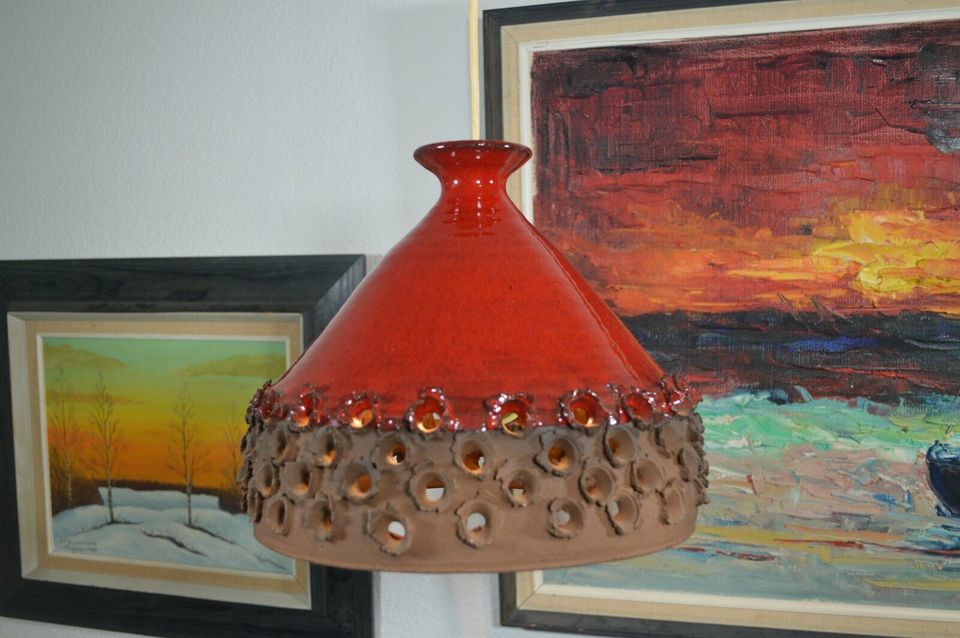 E. Glud Stentoj Pendant Lamp studio ceramics Denmark 1970s pop art design