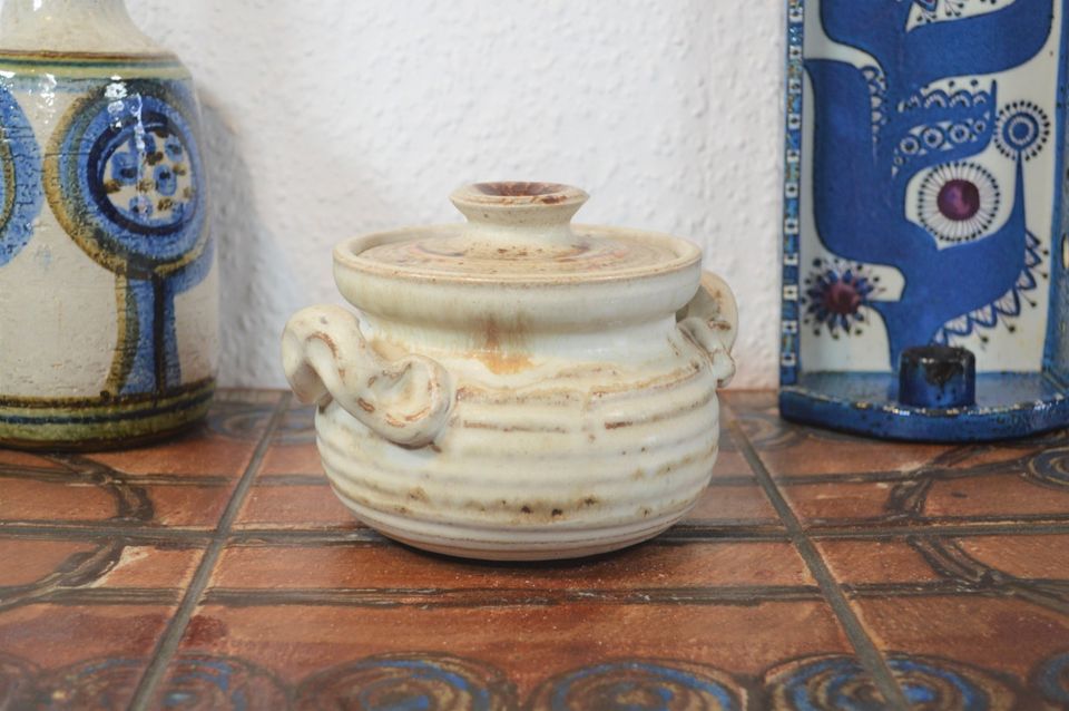 Pottestuen Frederikshavn ceramic sild pot 1970s Danish design