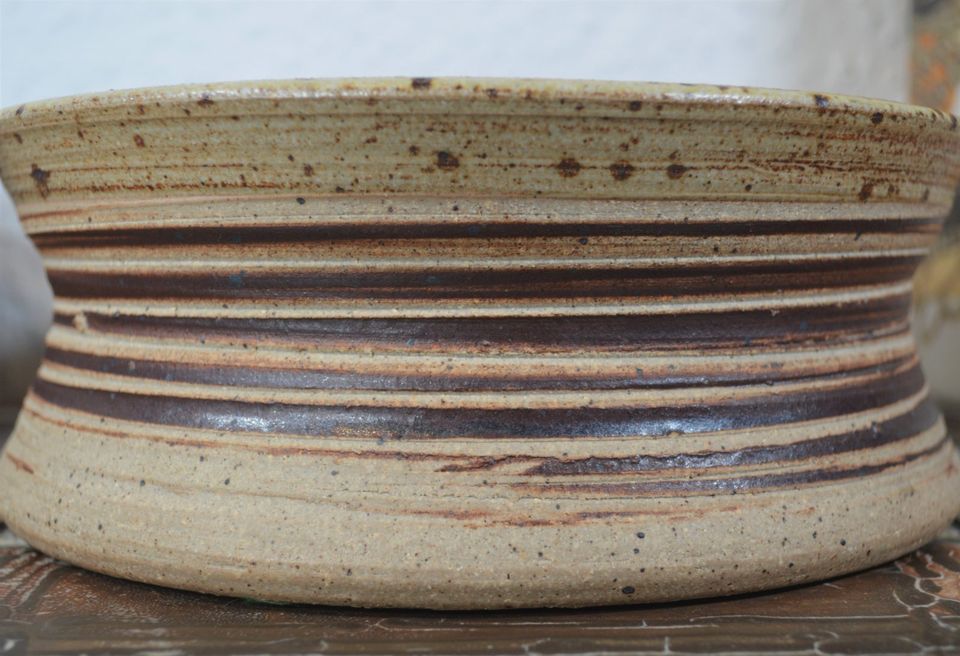 Tue Poulsen studio ceramic bowl 1960's Brutalist Danish design