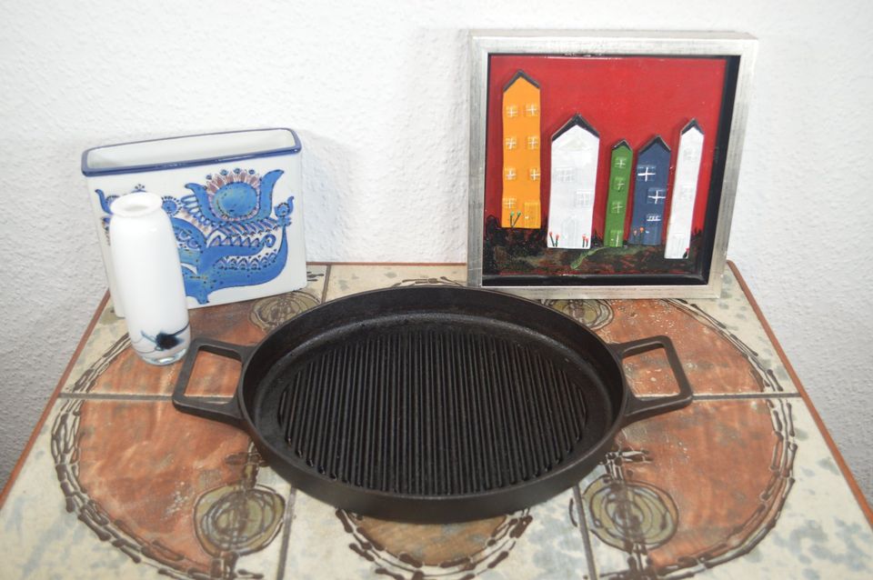 Ole Palsby Eva Trio Støbejern Grill Pan Vintage Dansk Design