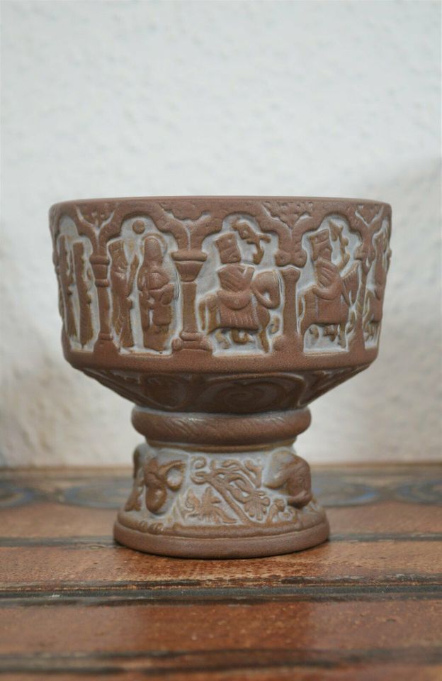 Michael Andersen Bornholm ceramic bowl baptismal font 1960s Danish design