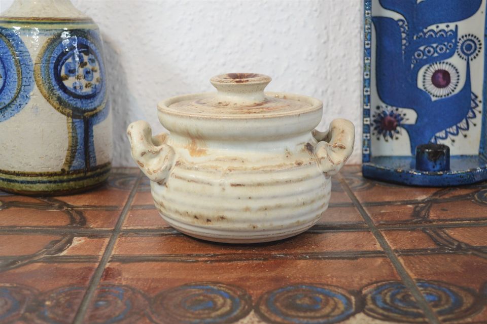 Pottestuen Frederikshavn ceramic sild pot 1970s Danish design